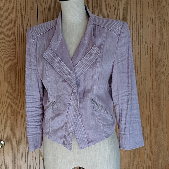 White House Black Market Jackets & Blazers - WHBM Lavender Linen Blazer White House Black Market Jackets & Blazers - WHBM Lavender Linen Blazer
